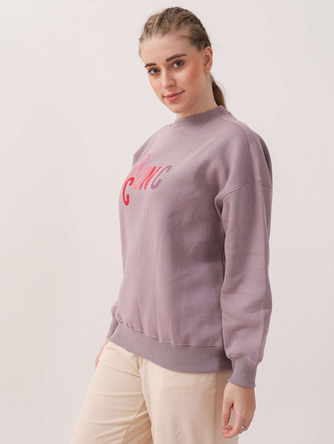 women long sleeve oversized sweatshirt - 21764148 -  Standard Image - 1