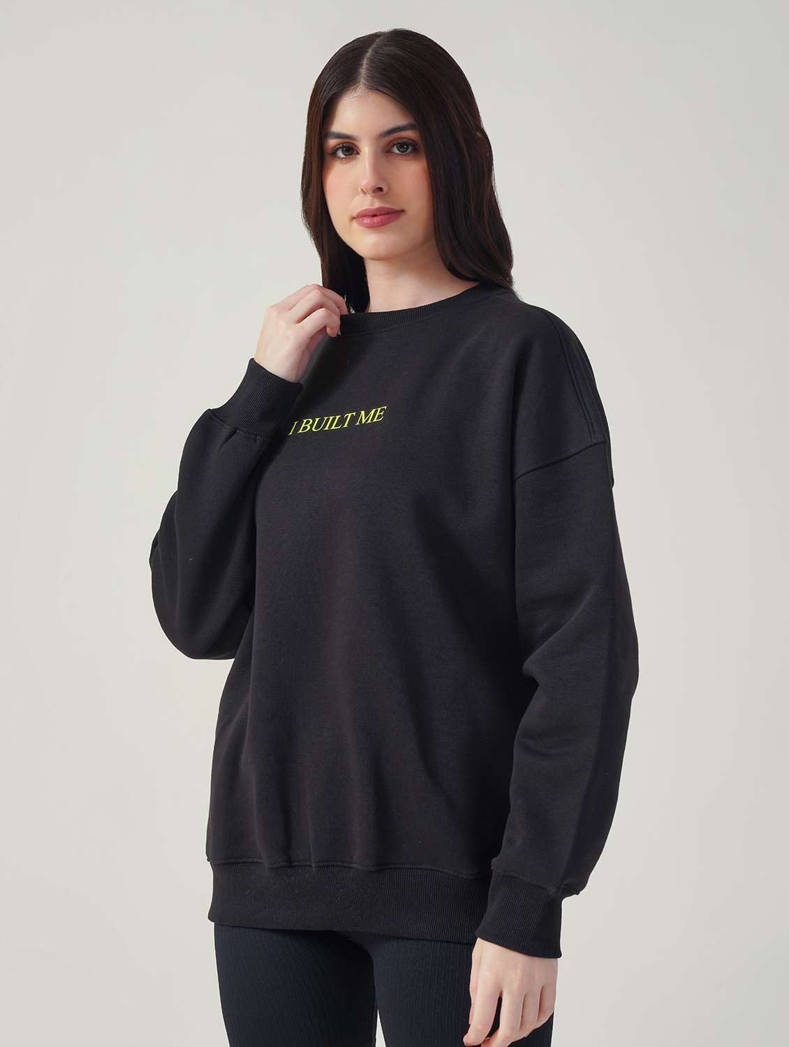 women long sleeve oversized sweatshirt - 21764149 -  Standard Image - 1