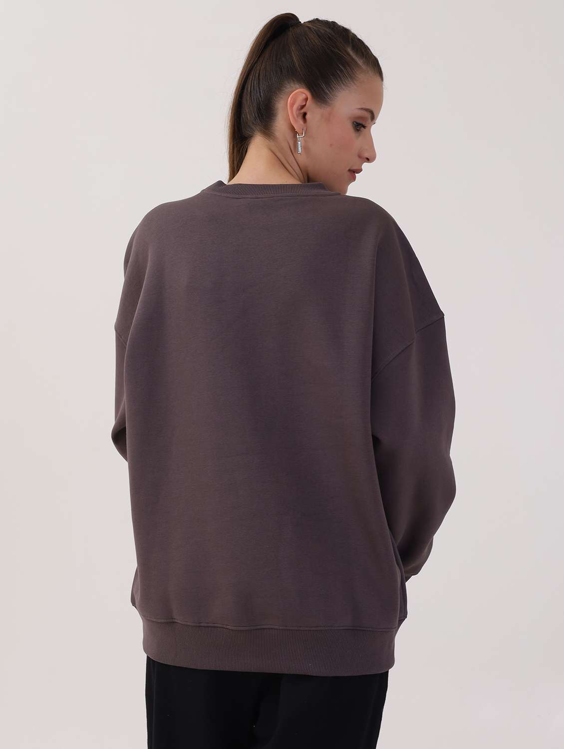 women long sleeve oversized sweatshirt - 21764150 -  Standard Image - 1