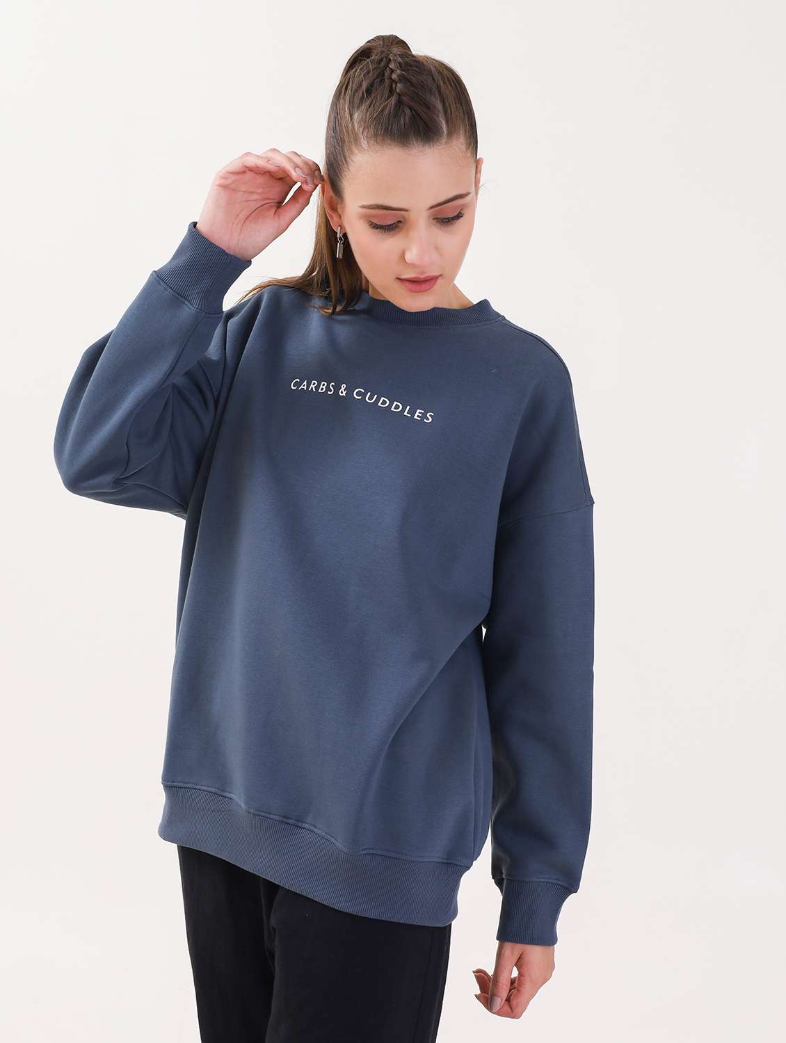 women long sleeve oversized sweatshirt - 21764151 -  Standard Image - 1