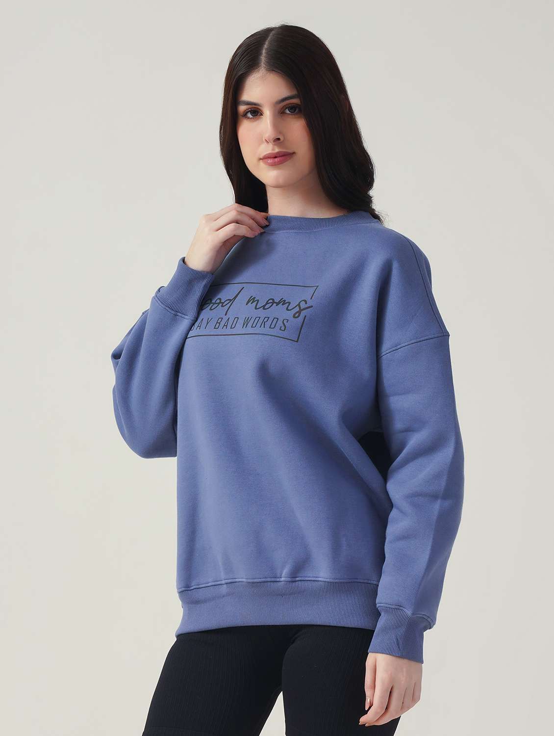 women long sleeve oversized sweatshirt - 21764155 -  Standard Image - 1