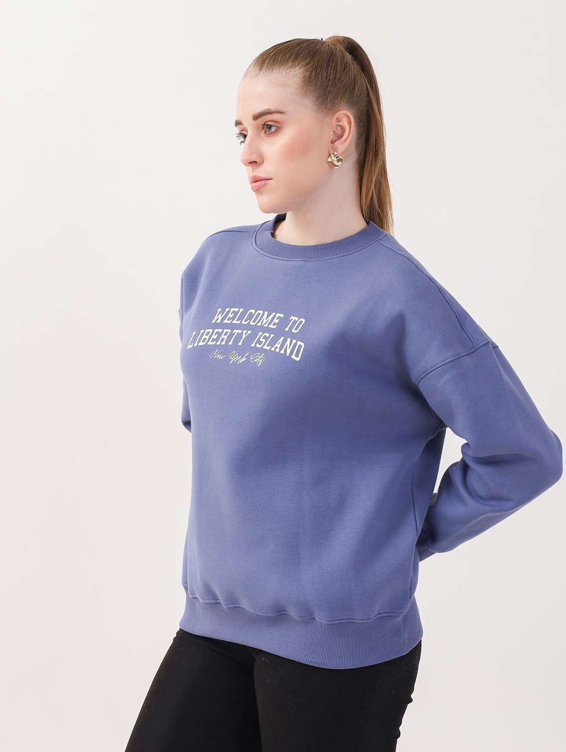 women long sleeve oversized sweatshirt - 21764156 -  Standard Image - 1