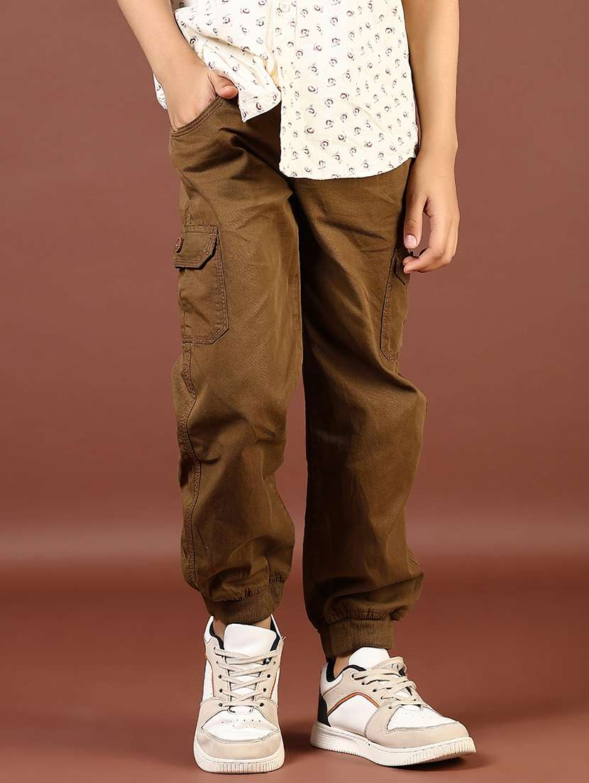 men solid mid rise relaxed fit cargo - 21764340 -  Standard Image - 1