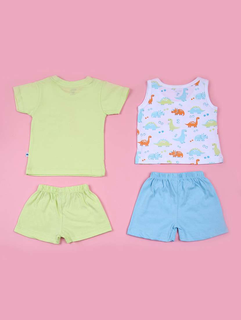 kids pack of 2 printed t-shirt and short set - 21764400 - Standard Image - 1