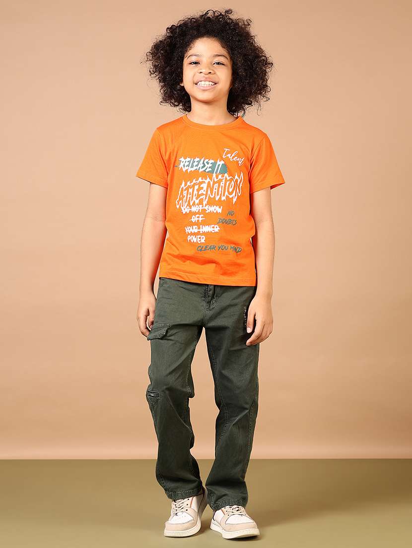 boys front print round neck t-shirt - 21764506 -  Standard Image - 6