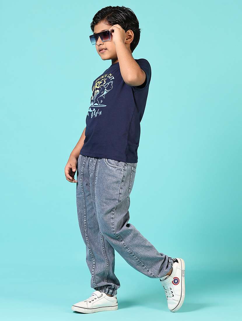 boys front print round neck t-shirt - 21764511 -  Standard Image - 4