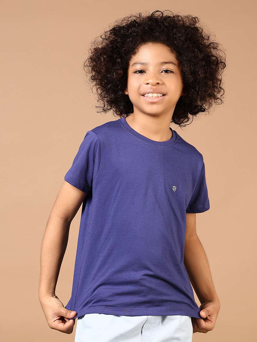 boys solid round neck t-shirt - 21764512 -  Standard Image - 1
