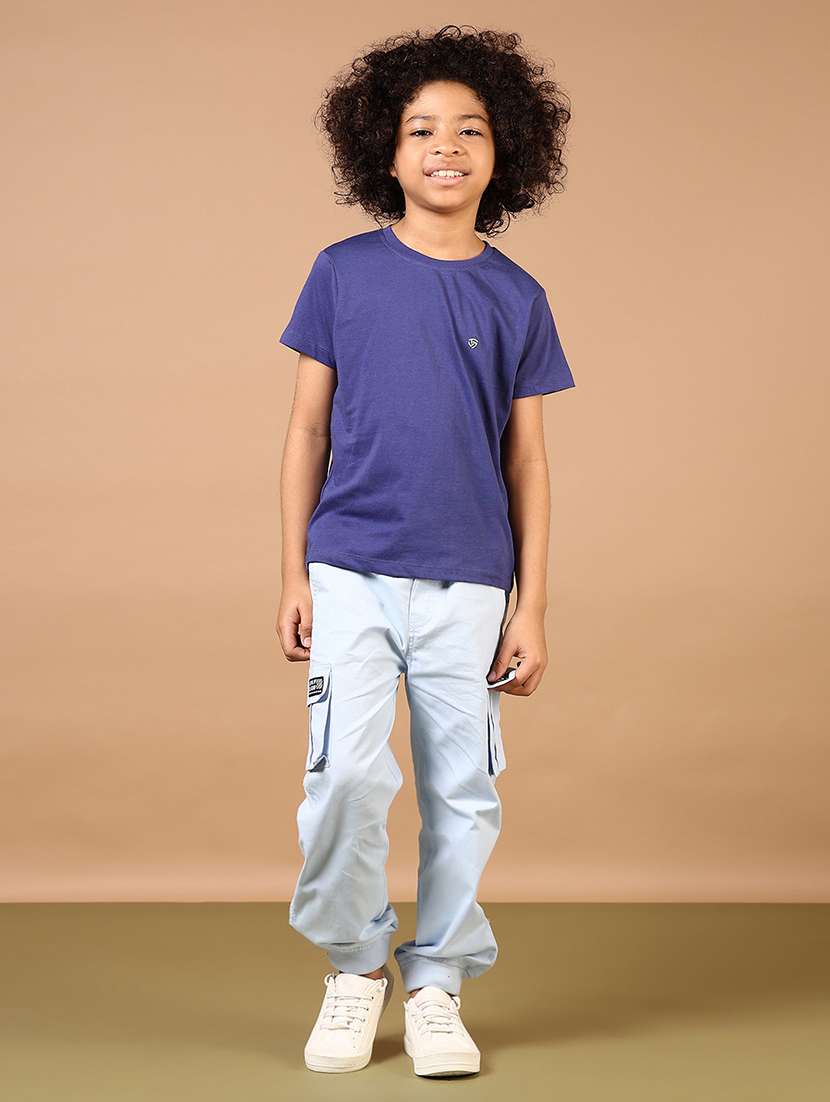 boys solid round neck t-shirt - 21764512 -  Standard Image - 4