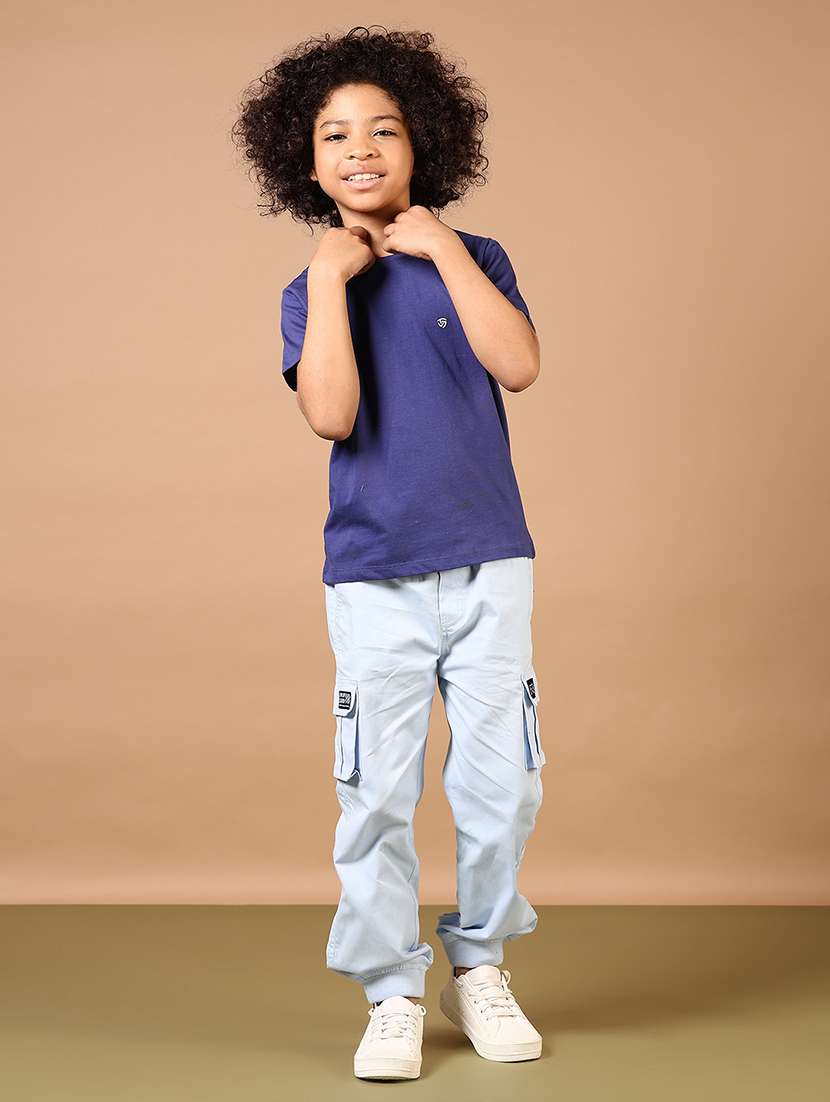 boys solid round neck t-shirt - 21764512 -  Standard Image - 6