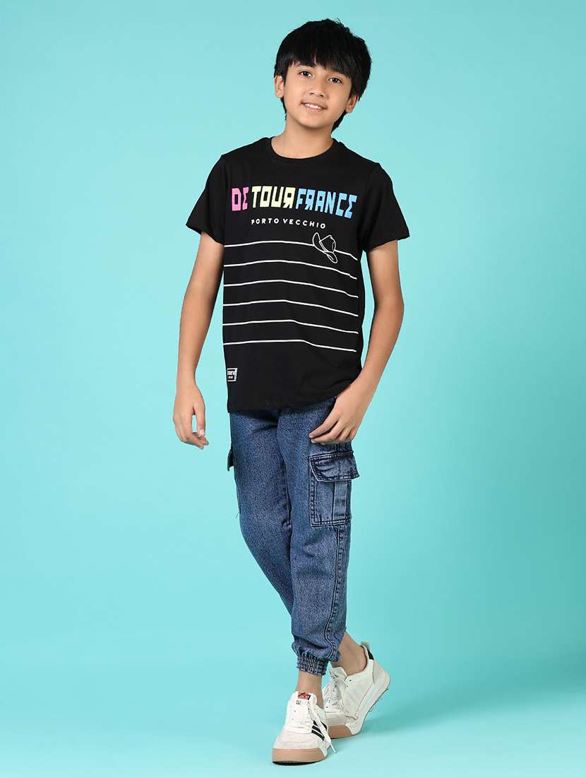 boys front print round neck t-shirt - 21764516 -  Standard Image - 6