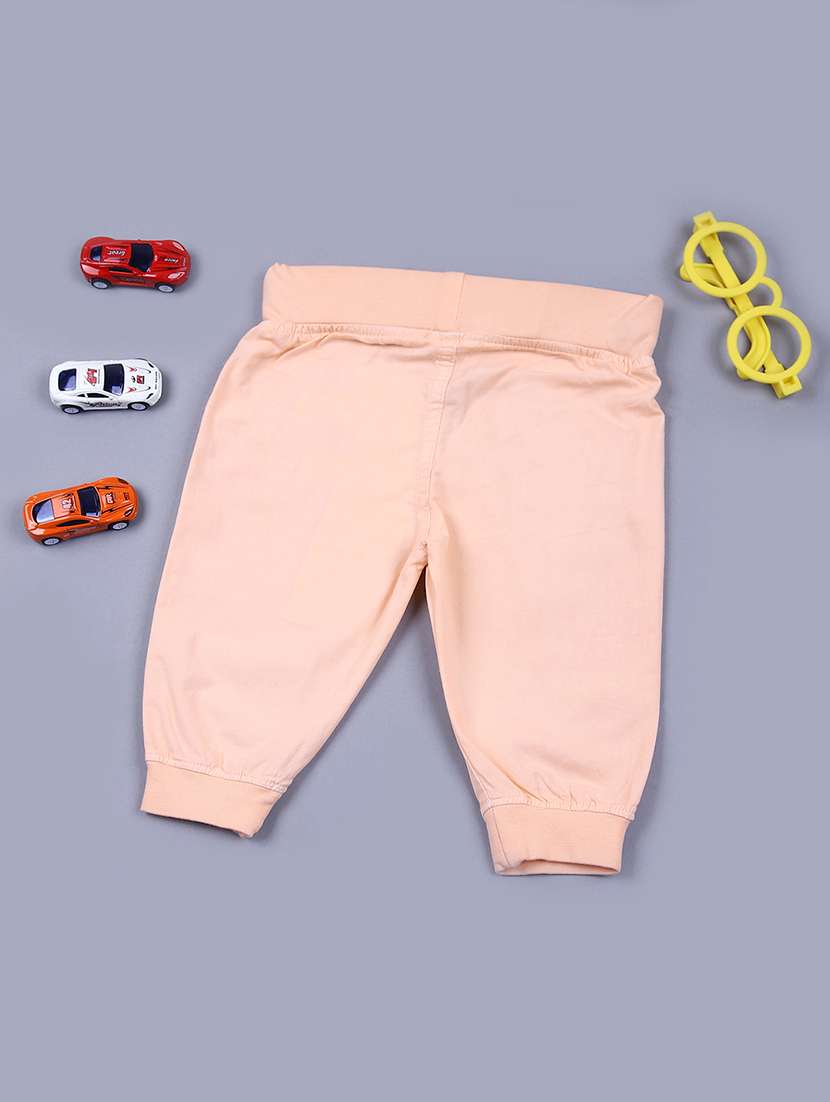 boys peach solid plain jogger - 21764584 -  Standard Image - 1