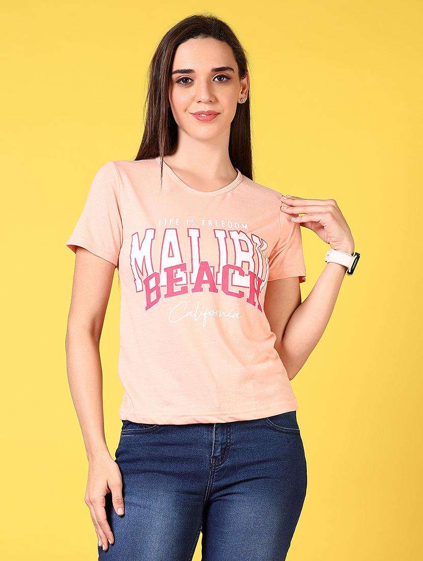 women printed short sleeves t-shirt - 21764613 -  Standard Image - 1