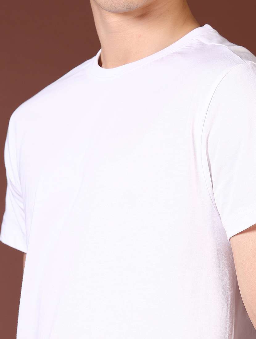 men solid short sleeves regular fit t-shirt - 21764647 -  Standard Image - 4
