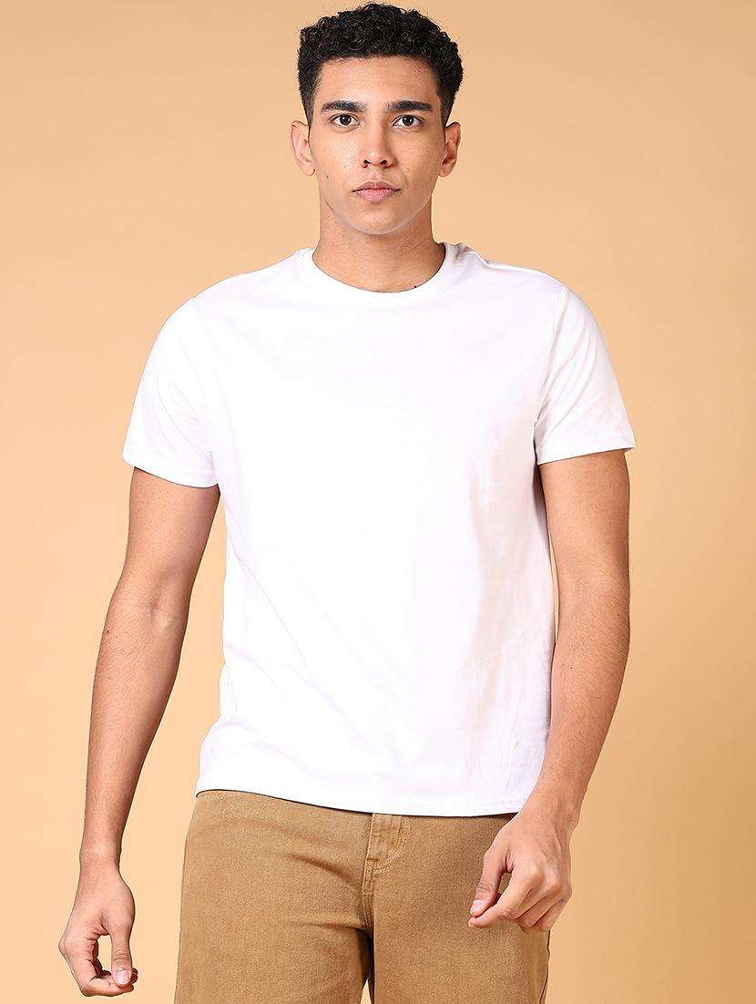 men solid short sleeves regular fit t-shirt - 21764649 -  Standard Image - 1