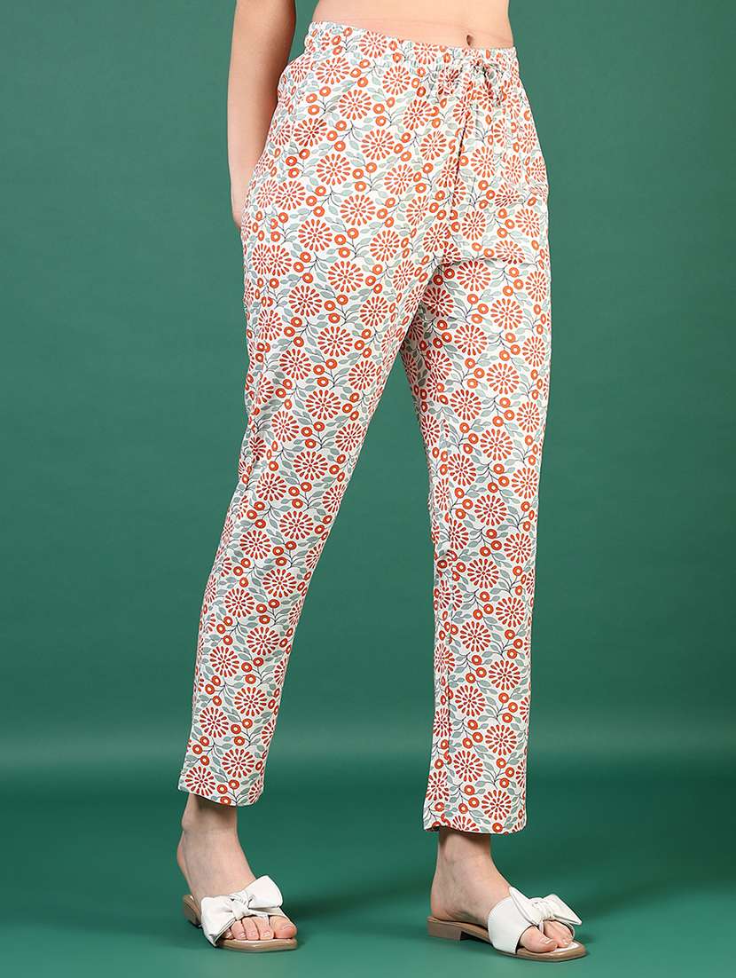 women printed low rise loungewear pajamas - 21764688 -  Standard Image - 1