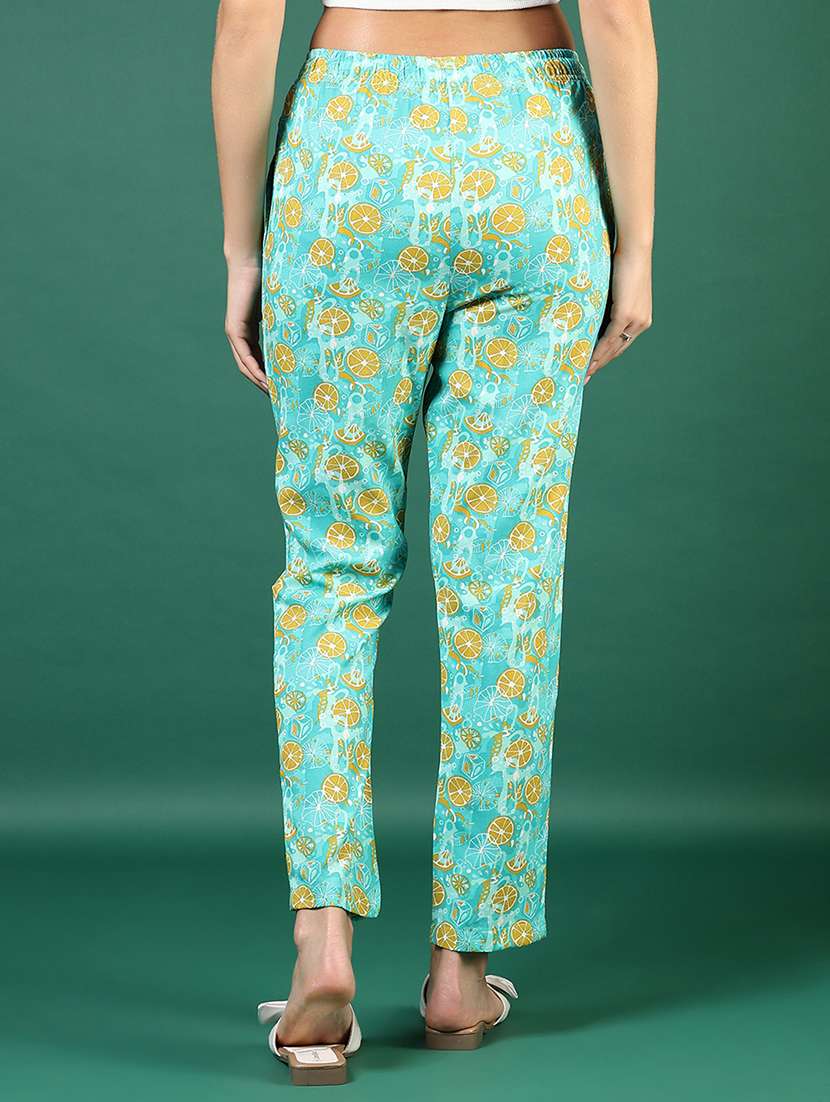 women printed low rise loungewear pajamas - 21764689 - Standard Image - 4