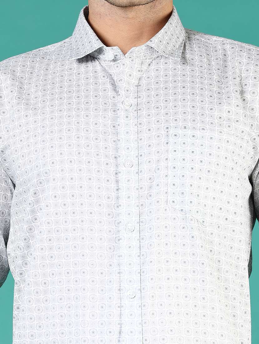 men printed long sleeve formal shirt - 21764709 -  Standard Image - 4