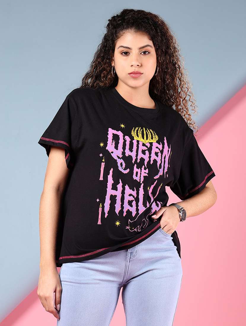 women printed short sleeve regular fit t-shirt - 21764731 -  Standard Image - 1