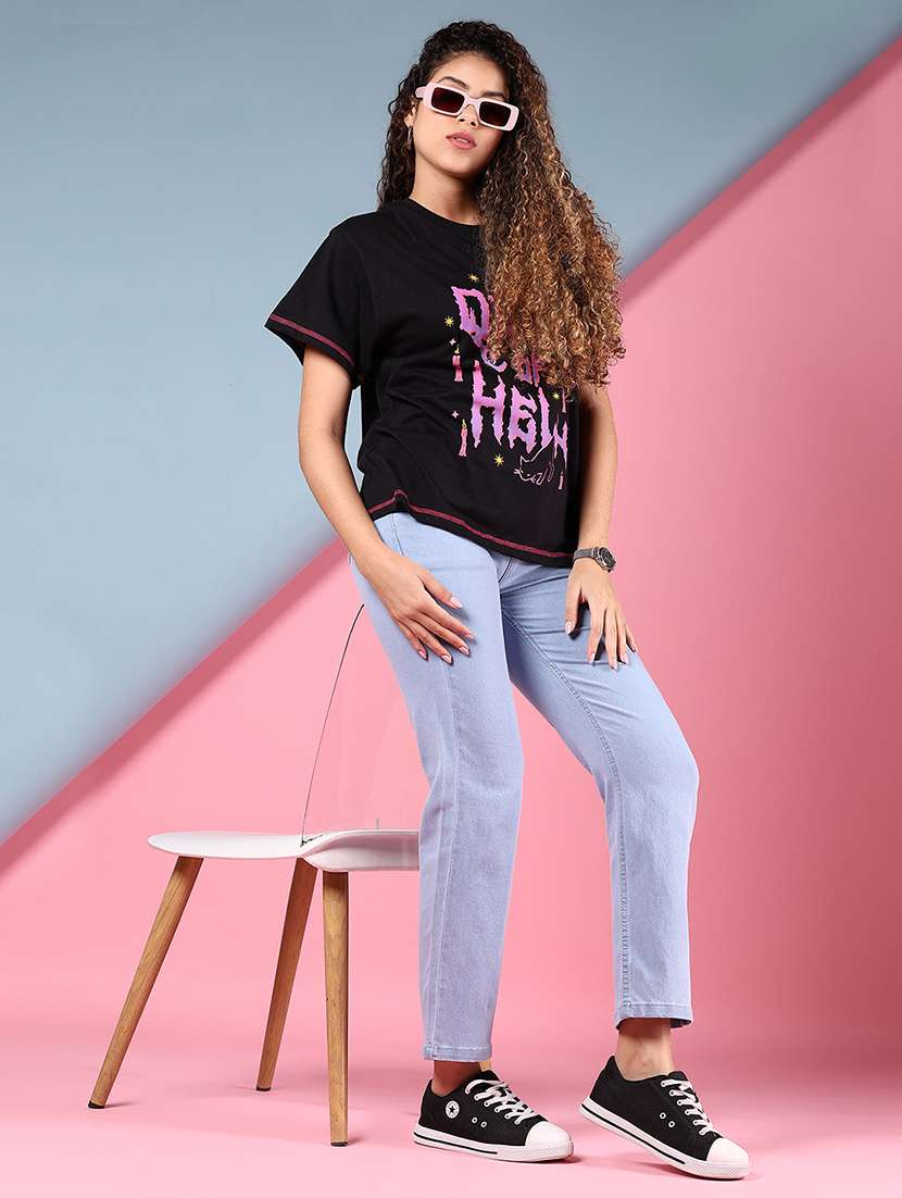 women printed short sleeve regular fit t-shirt - 21764731 -  Standard Image - 4