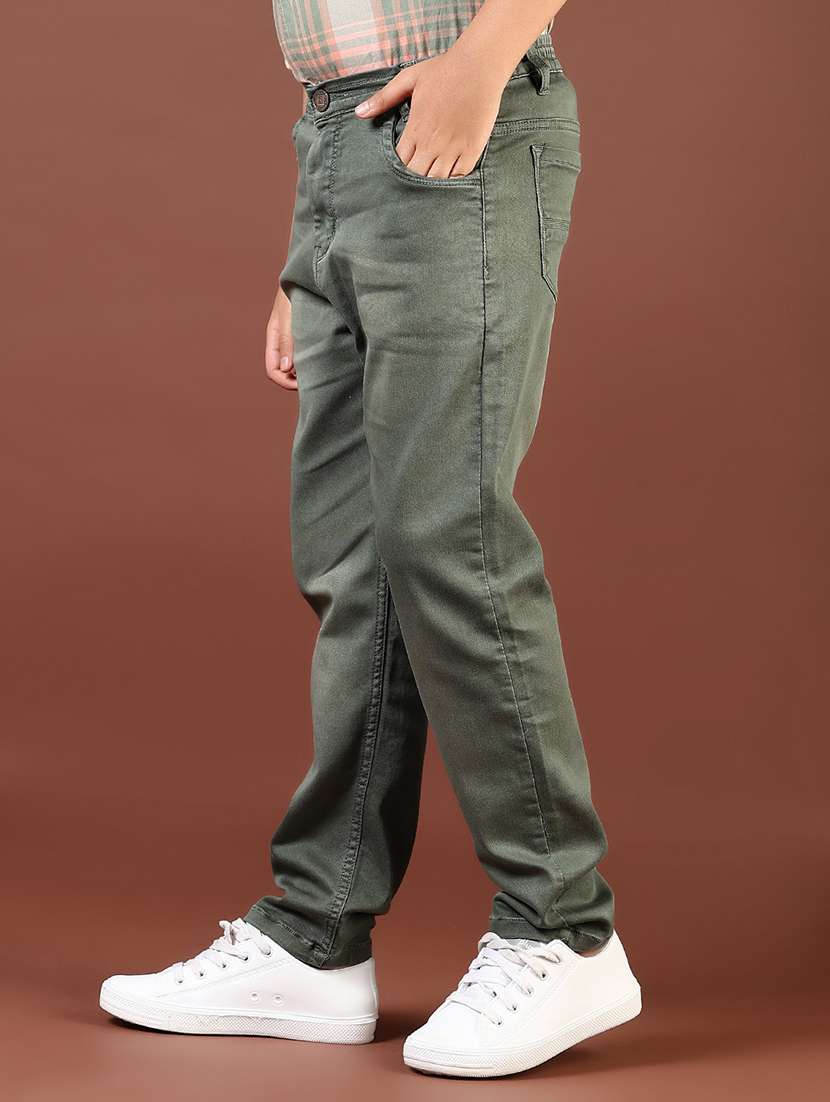 boys solid mid rise slim fit jean - 21764745 - Standard Image - 1