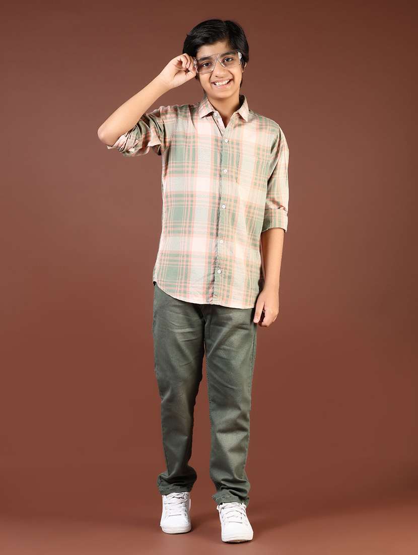 boys solid mid rise slim fit jean - 21764745 - Standard Image - 4