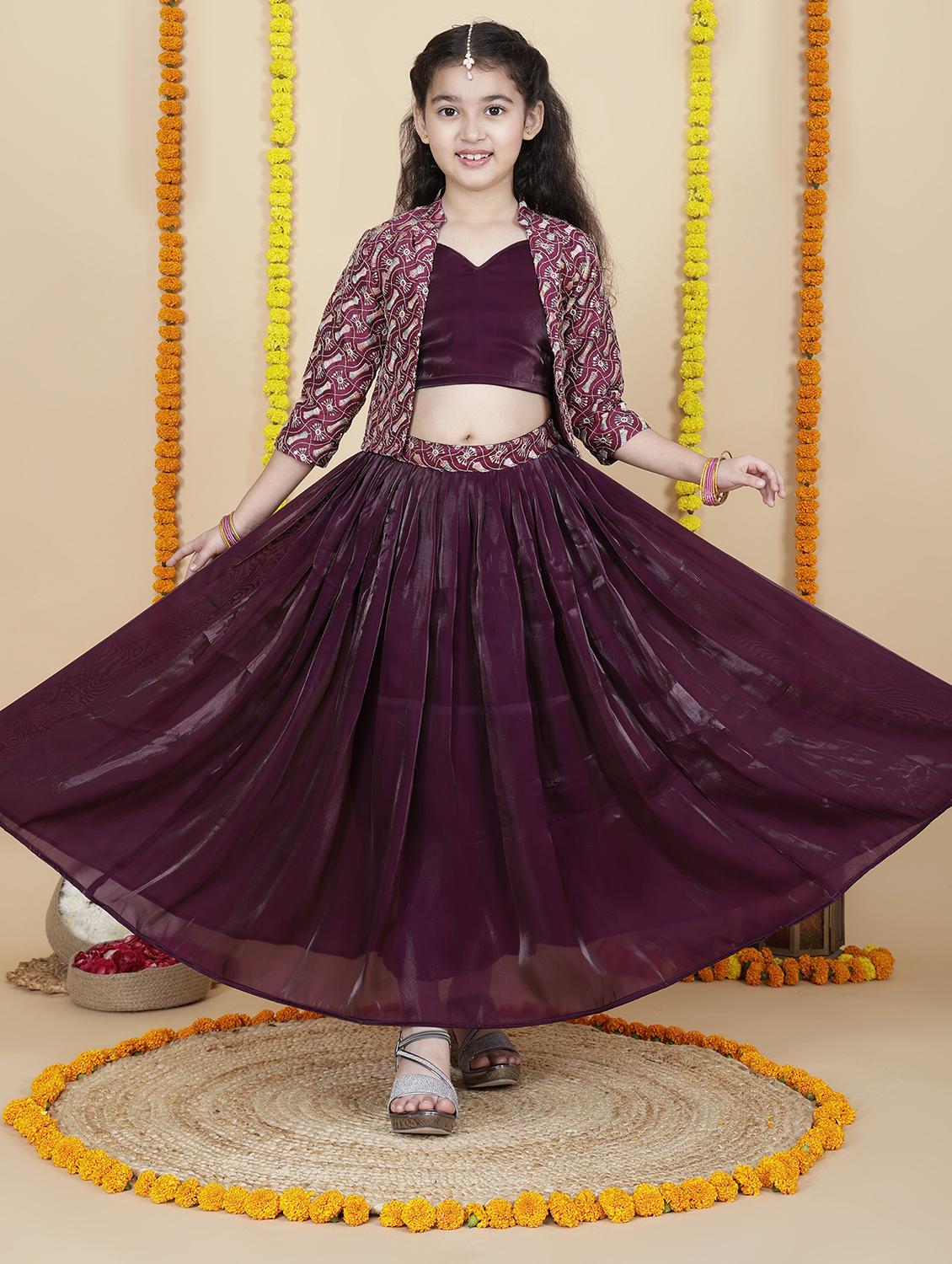 girls embellished lehenga choli with dupatta - 21764875 - Standard Image - 1
