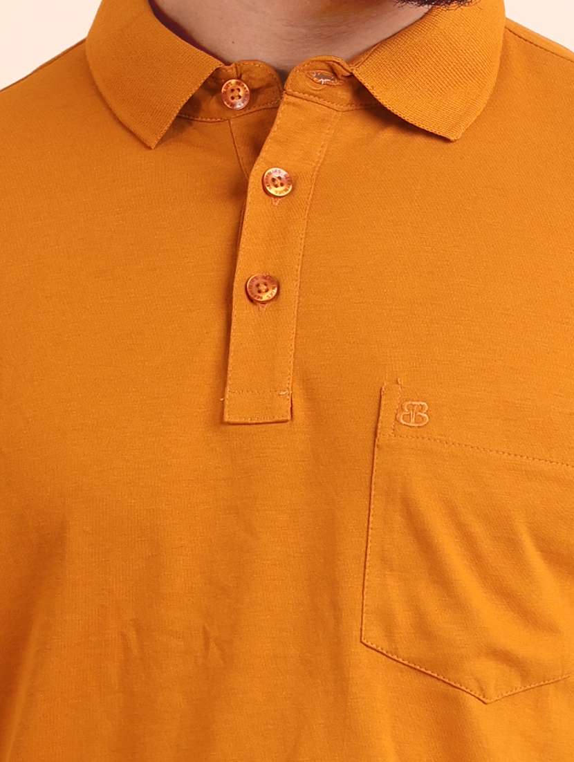 men solid long sleeve regular fit polo t-shirt - 21764921 -  Standard Image - 4