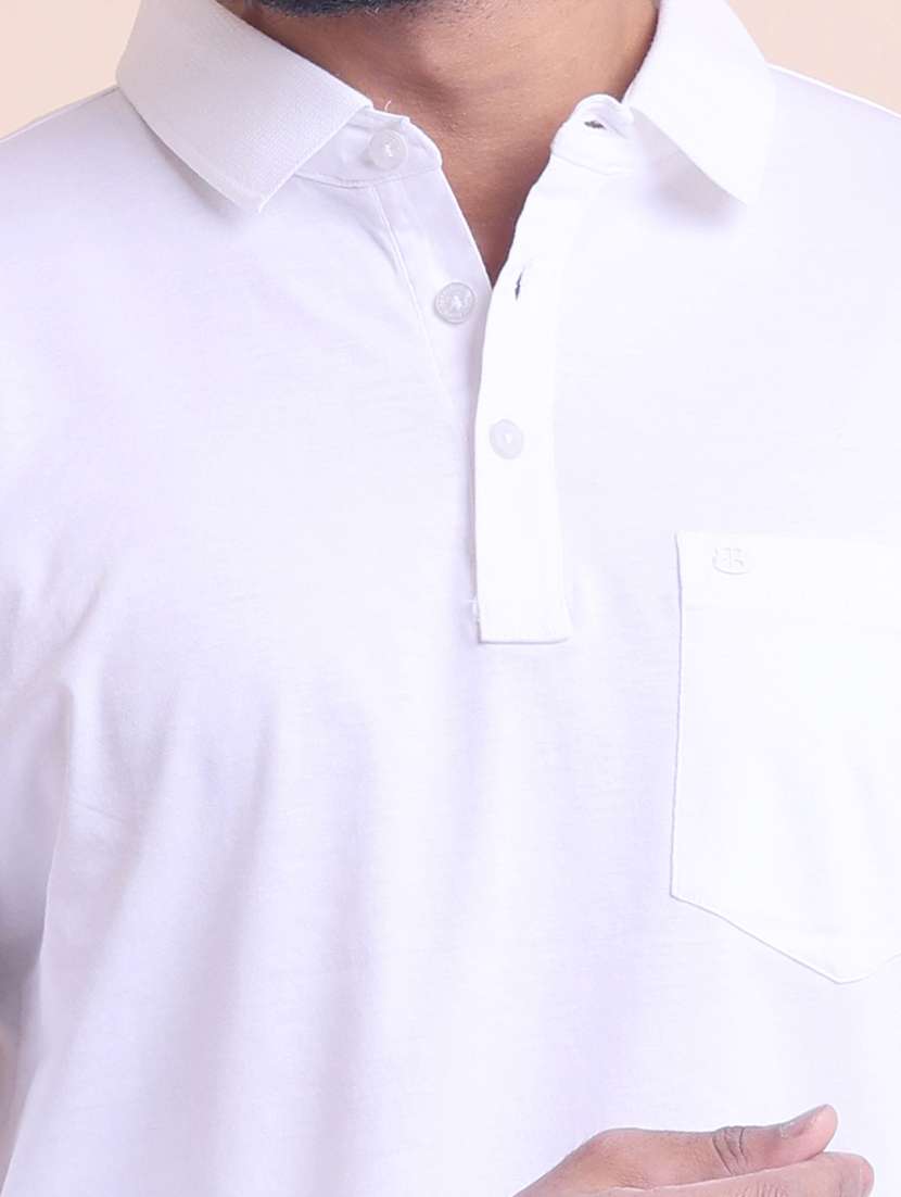 men solid long sleeve regular fit polo t-shirt - 21764923 -  Standard Image - 4