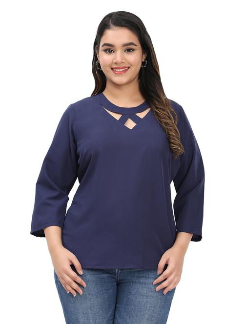 women plus size solid long sleeves top - 21764924 -  Standard Image - 0