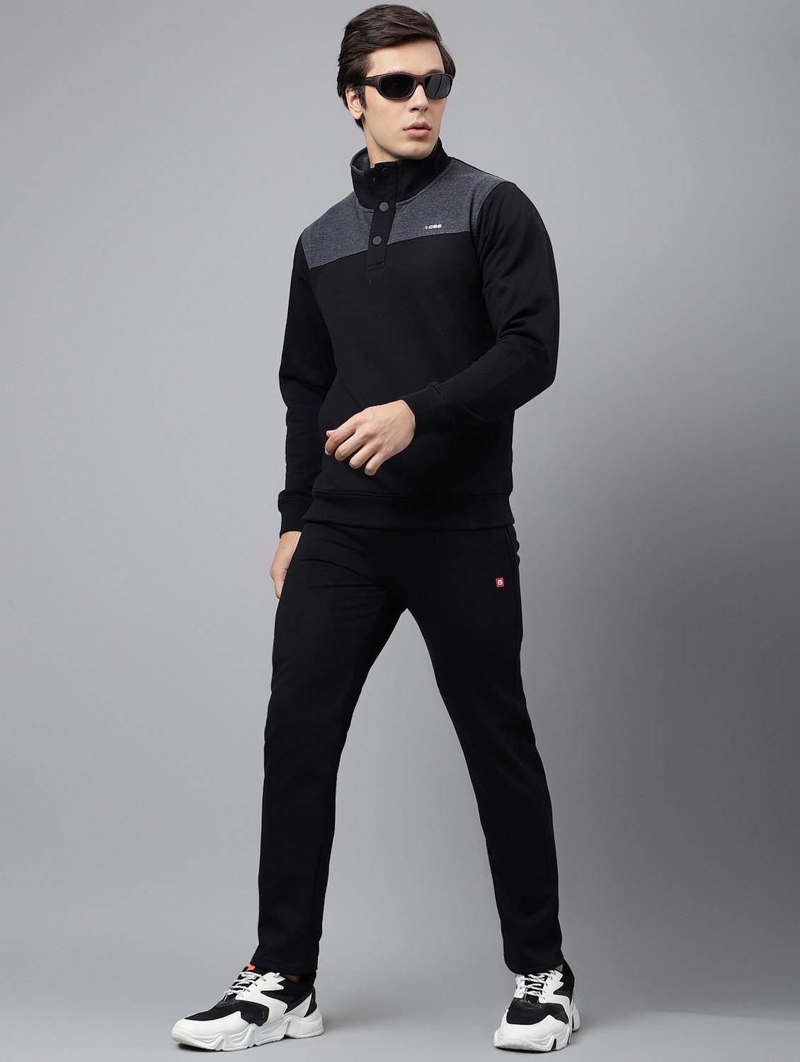 black cotton track suit - 21764997 - Standard Image - 4