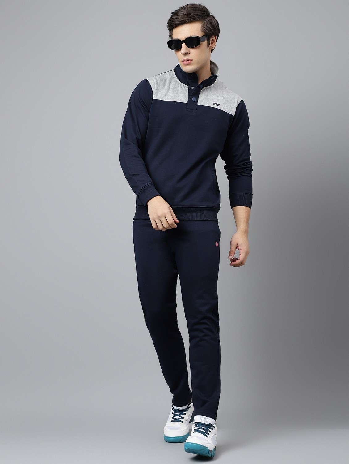 navy blue cotton track suit - 21764998 - Standard Image - 4