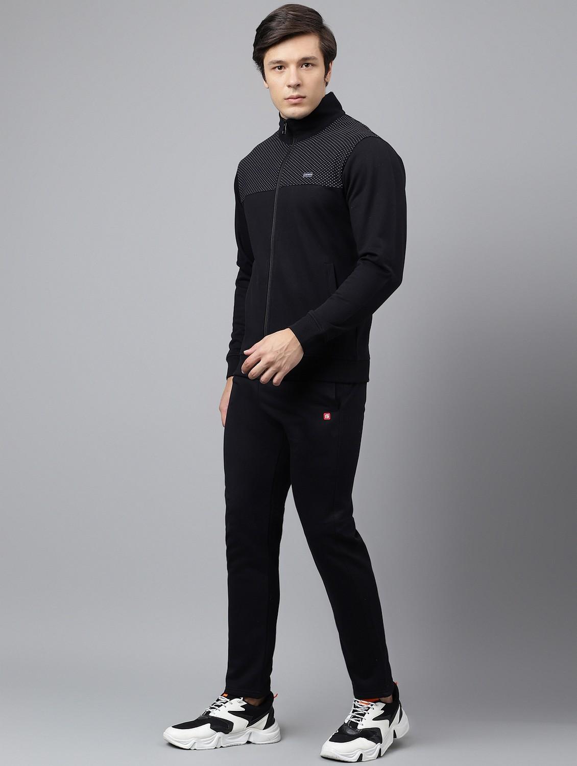 black cotton track suit - 21765001 - Standard Image - 1