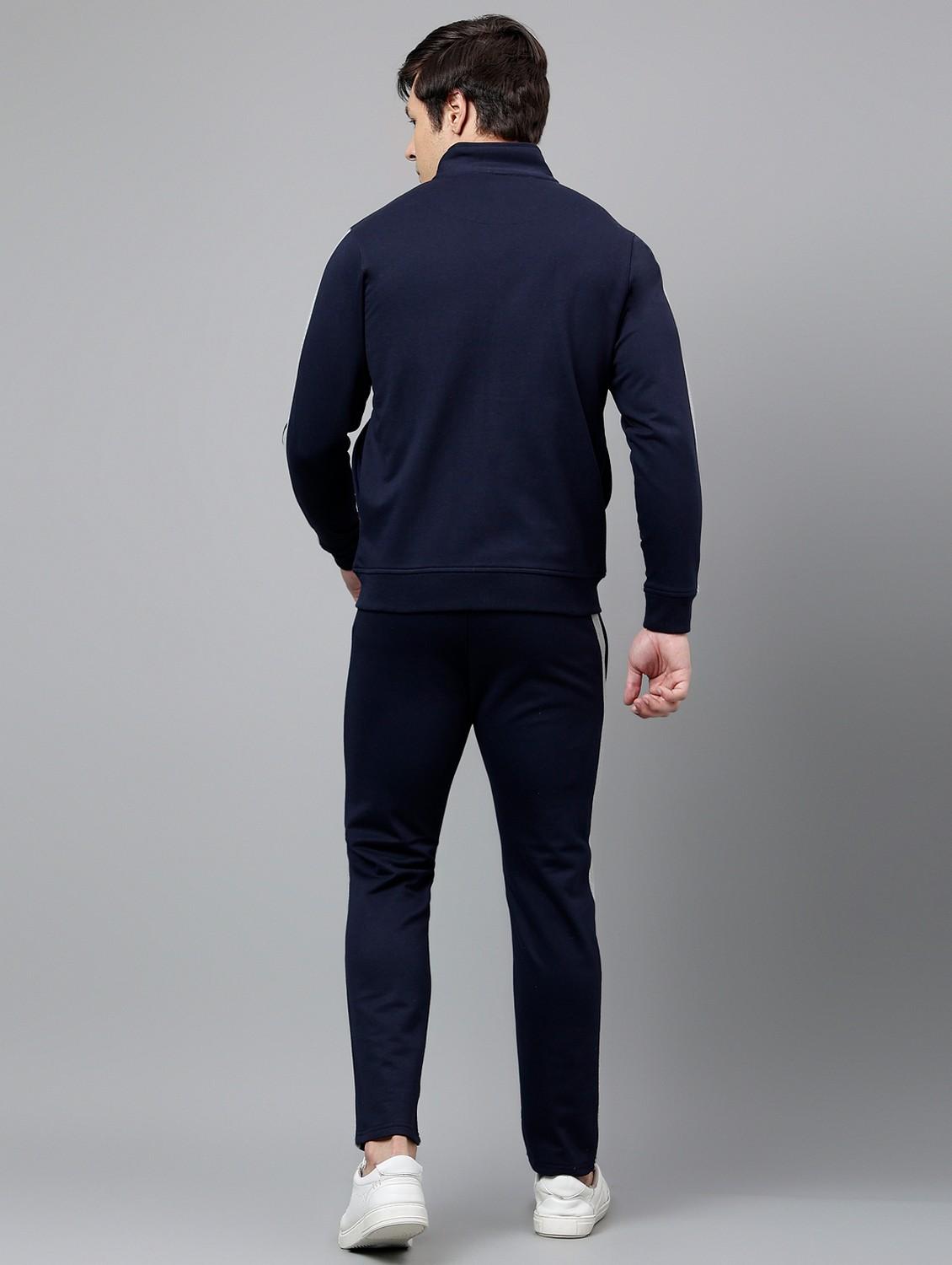 men tapered stand collar full length track suit - 21765014 - Standard Image - 4