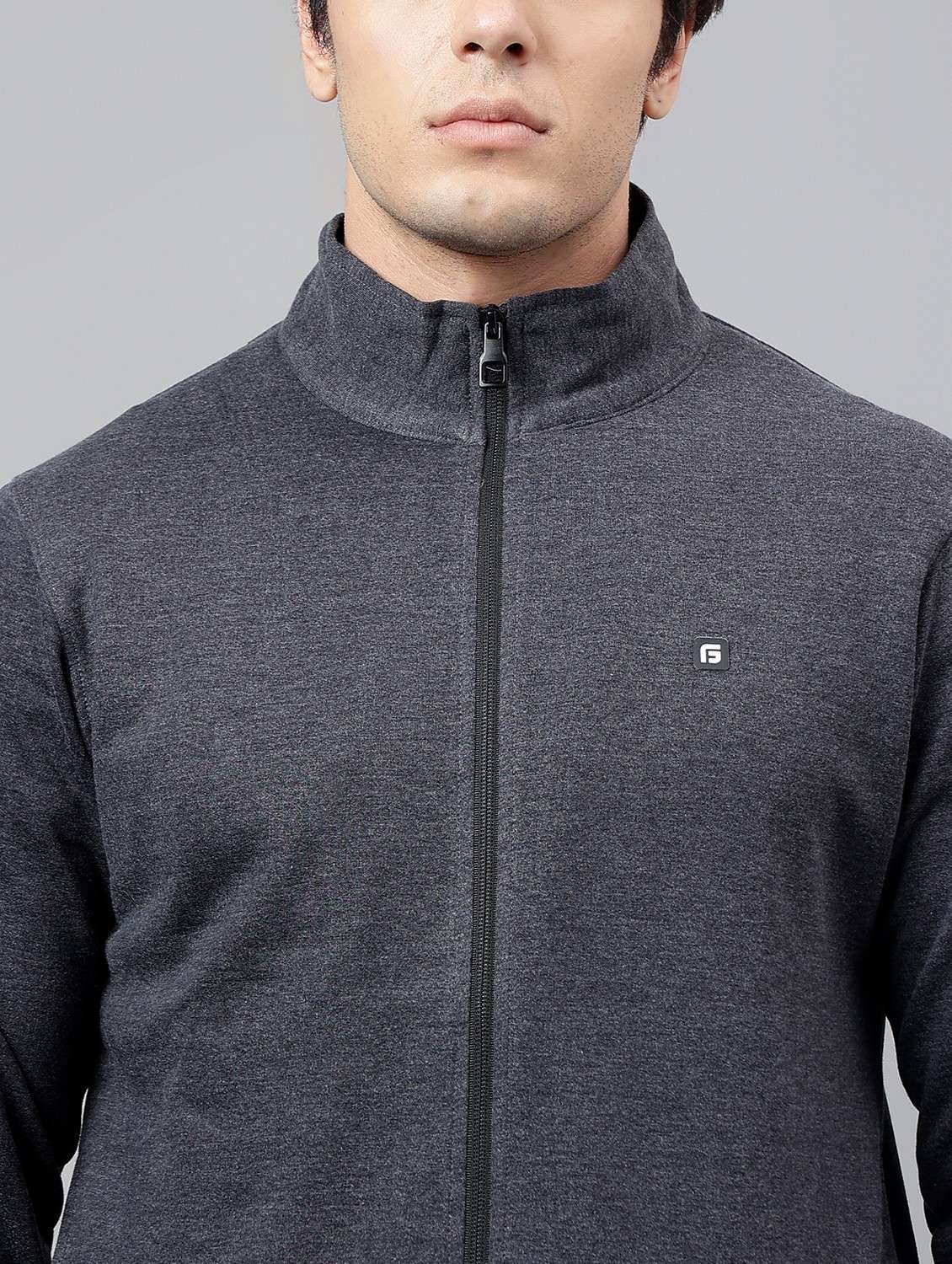 men tapered stand collar full length track suit - 21765015 -  Standard Image - 6