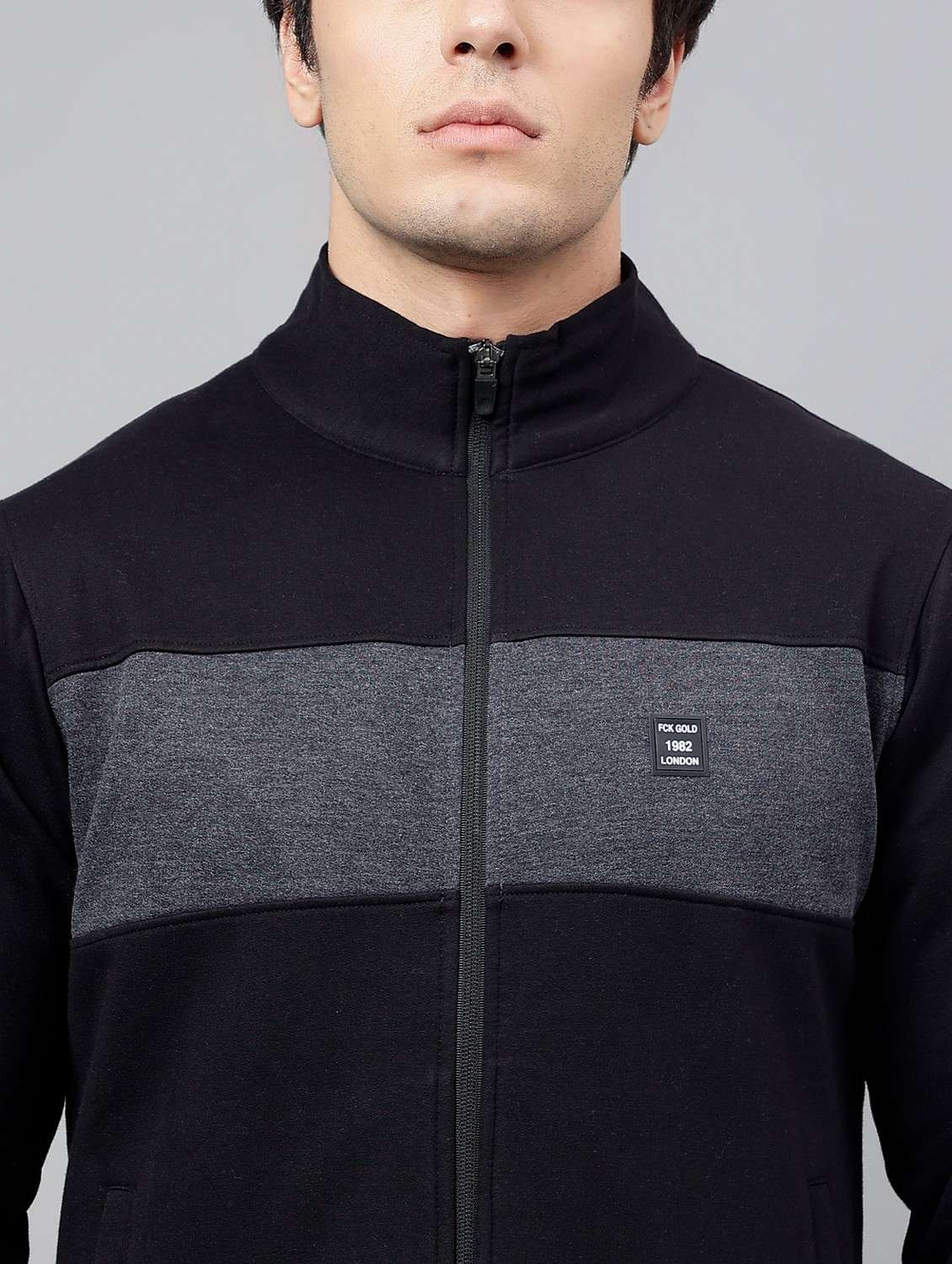 men color blocked full length track suit - 21765017 - Standard Image - 6