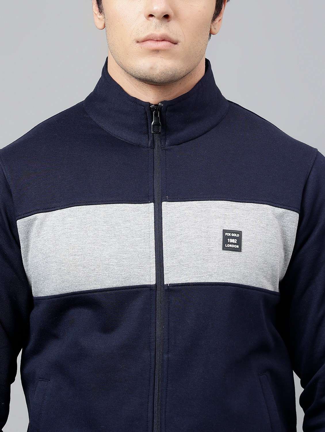 men color blocked full length track suit - 21765018 - Standard Image - 6