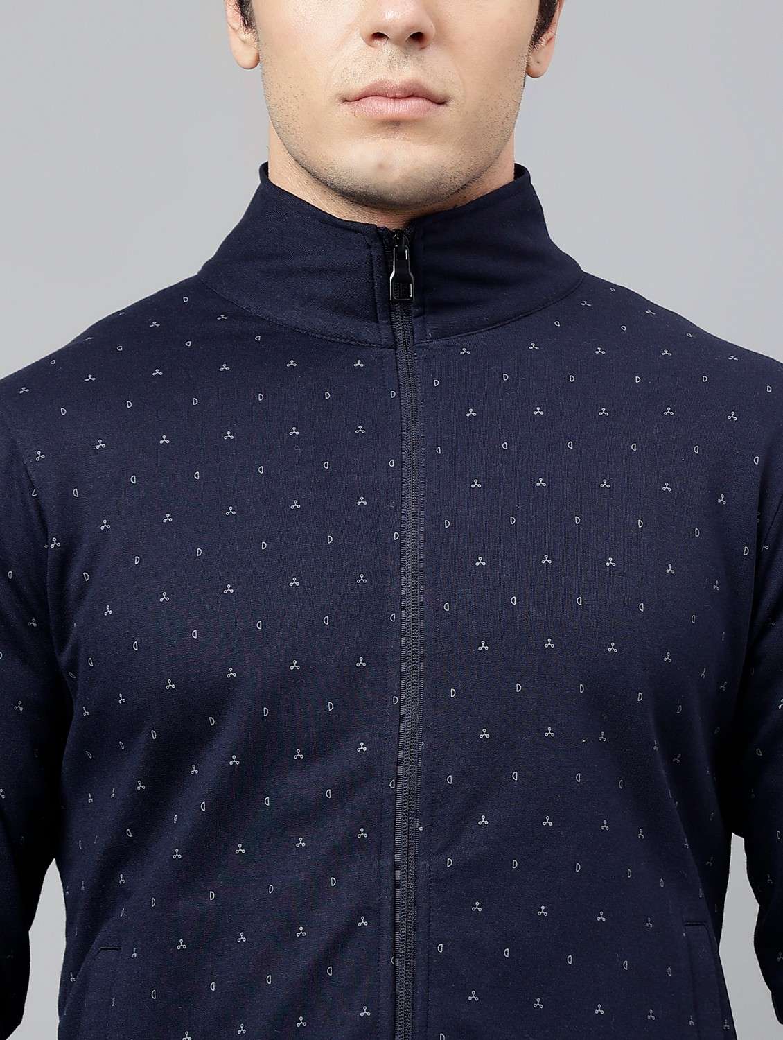 men printed stand collar full length track suit - 21765026 -  Standard Image - 6