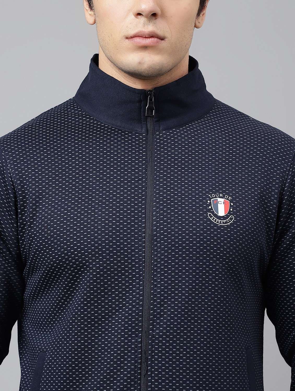 men printed stand collar full length track suit - 21765038 -  Standard Image - 6