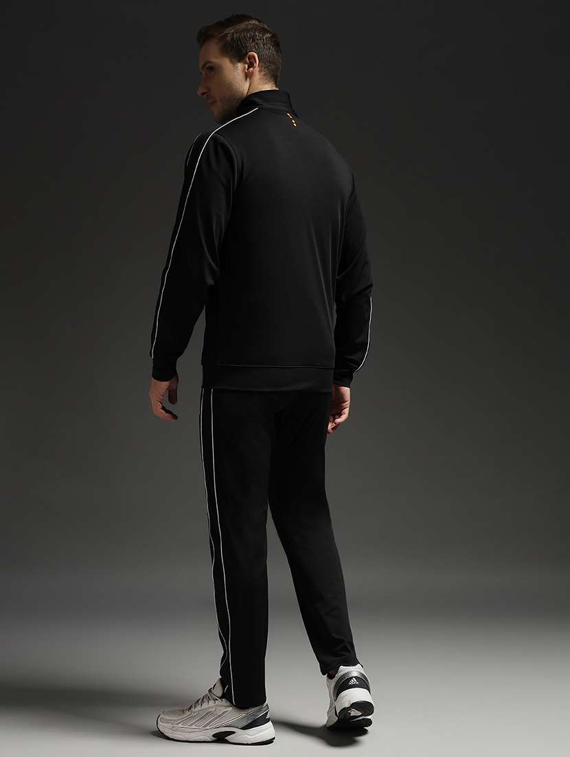 men solid long sleeve full length track suit - 21765059 -  Standard Image - 4