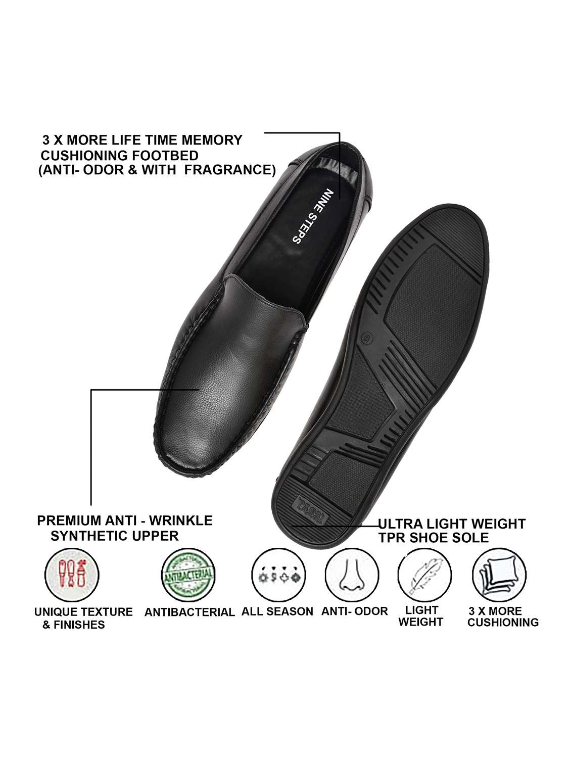 men black slip on loafer - 21765110 -  Standard Image - 4