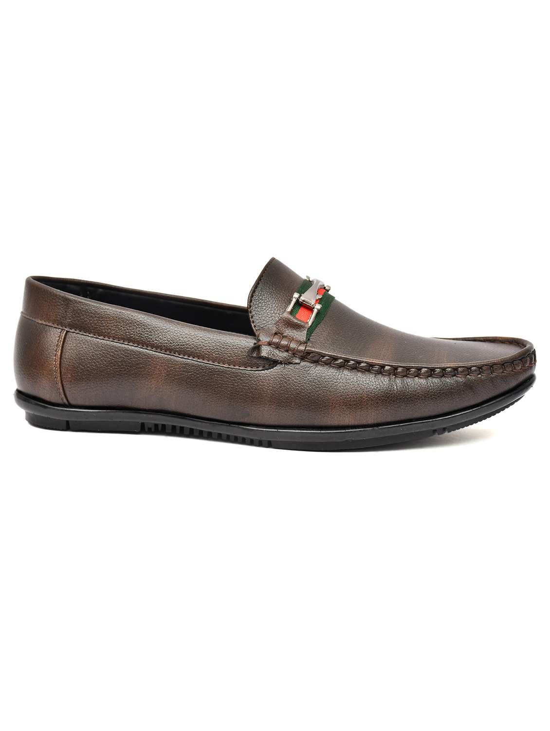 men brown slip on horsebit loafer - 21765114 -  Standard Image - 1