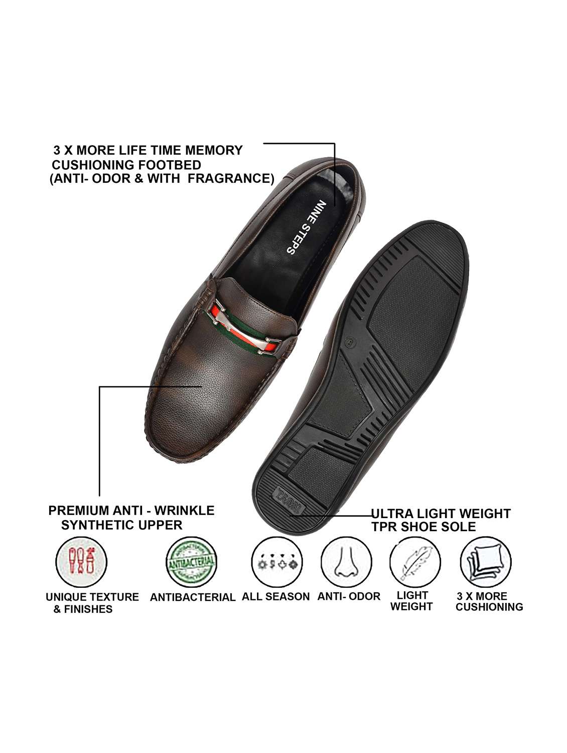 men brown slip on horsebit loafer - 21765114 -  Standard Image - 4