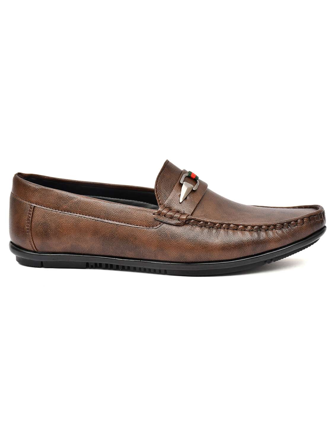 men brown slip on horsebit loafer - 21765117 -  Standard Image - 1