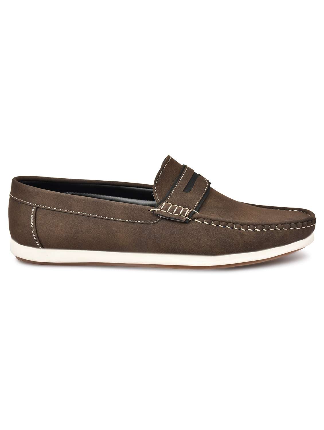 men brown slip on loafer - 21765123 -  Standard Image - 1