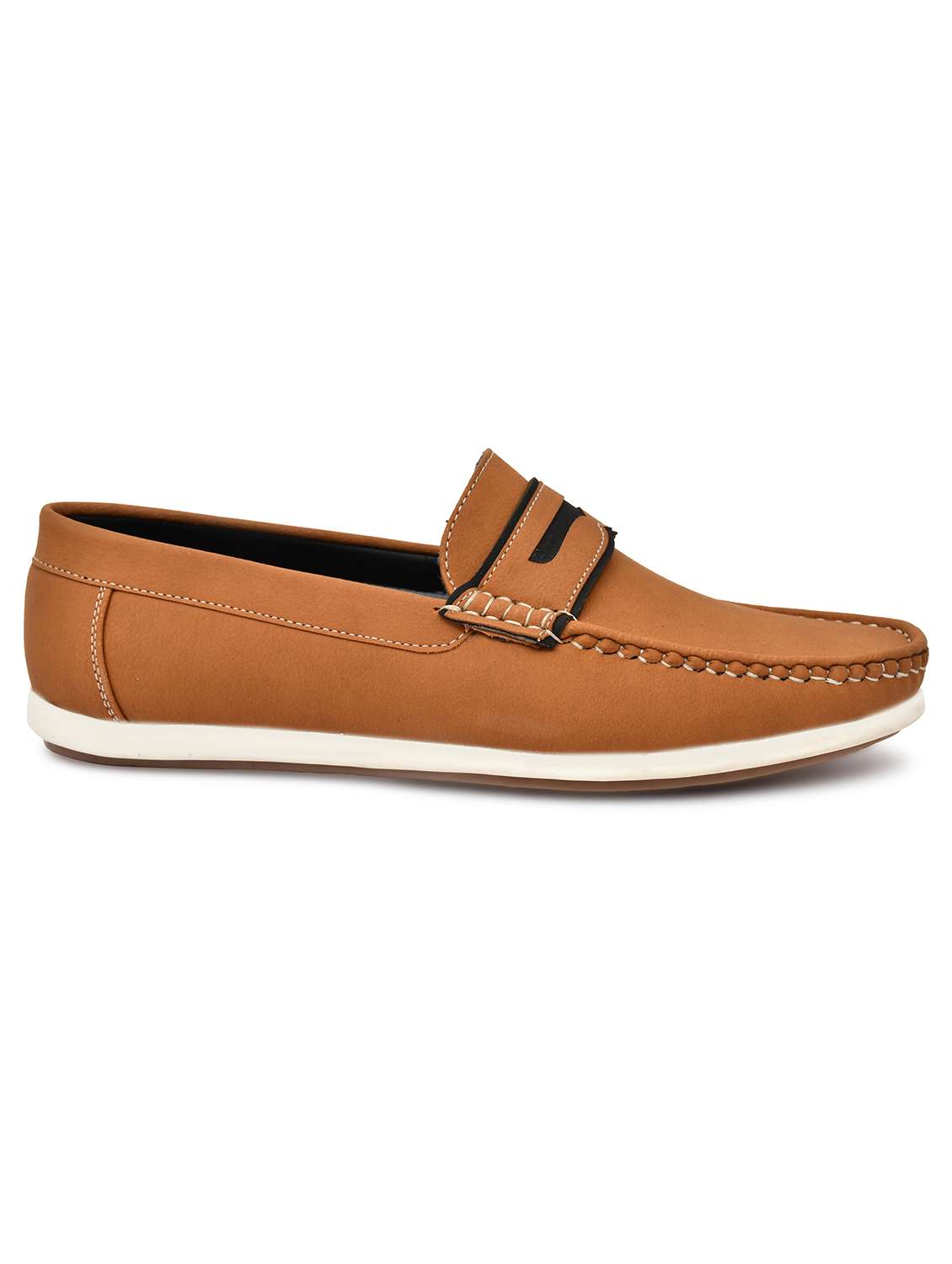 men tan slip on loafer - 21765124 -  Standard Image - 1