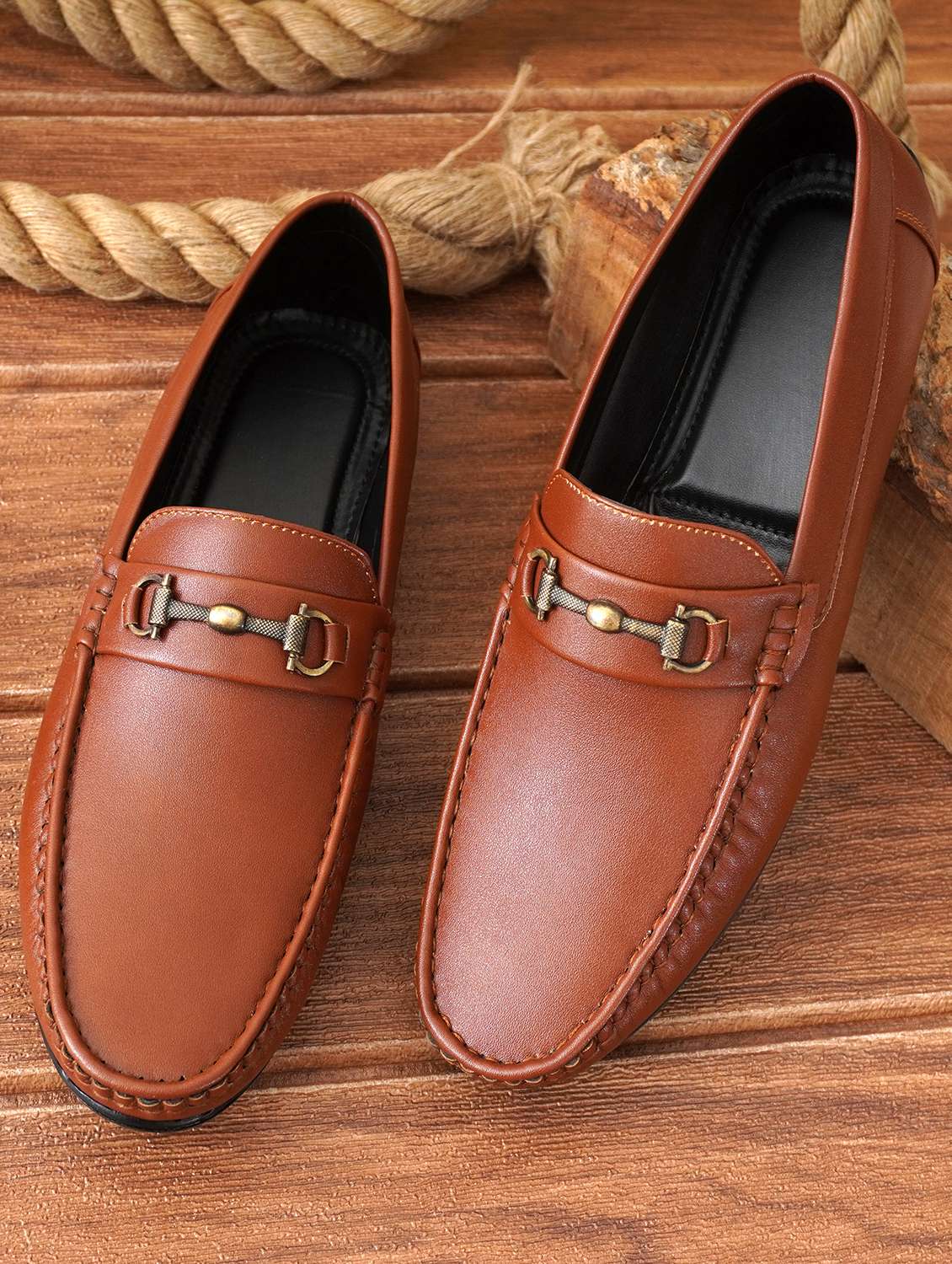 men slip on horsebit loafers
