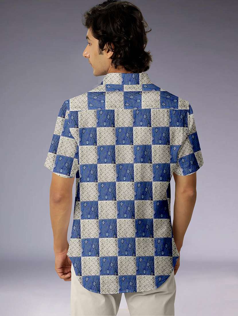 men printed cuban collar regular fit shirt - 21765163 - Standard Image - 1