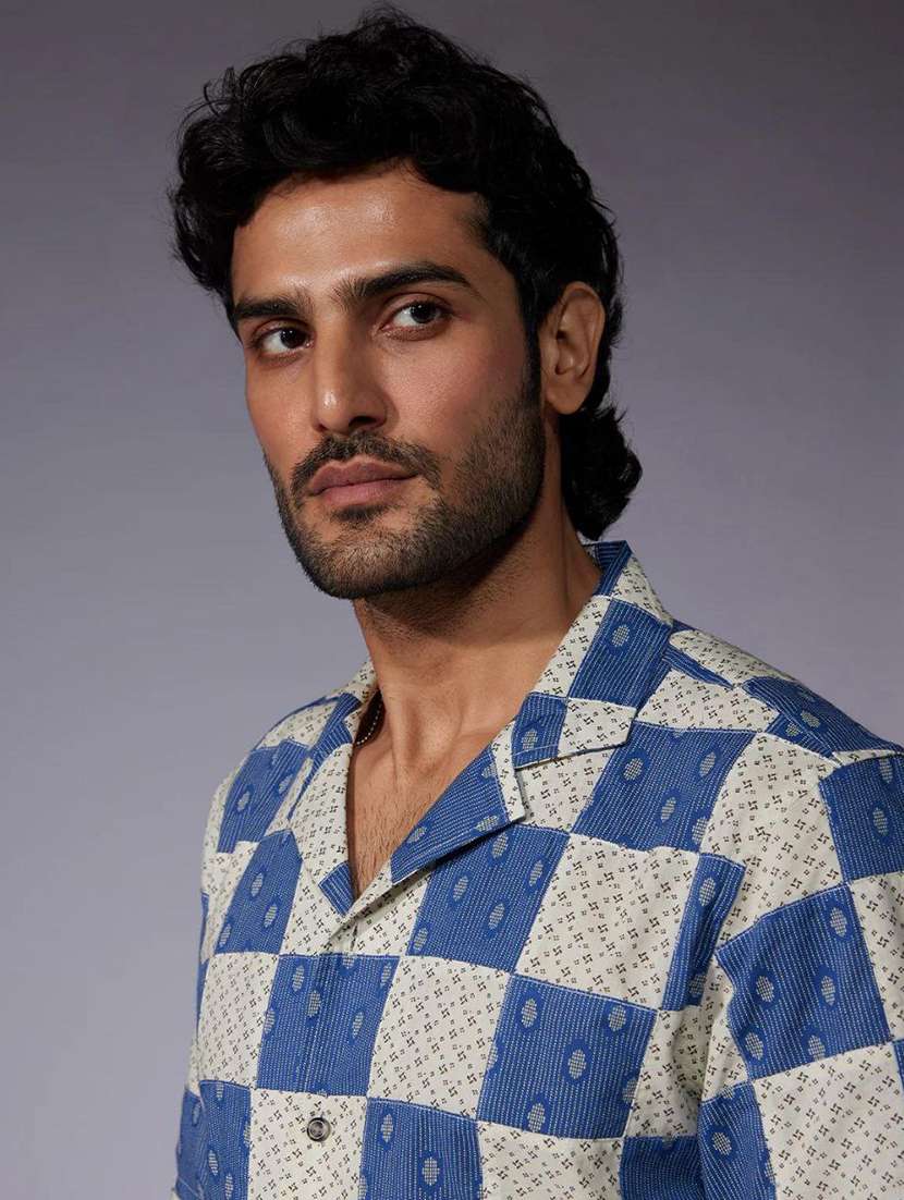 men printed cuban collar regular fit shirt - 21765163 - Standard Image - 4