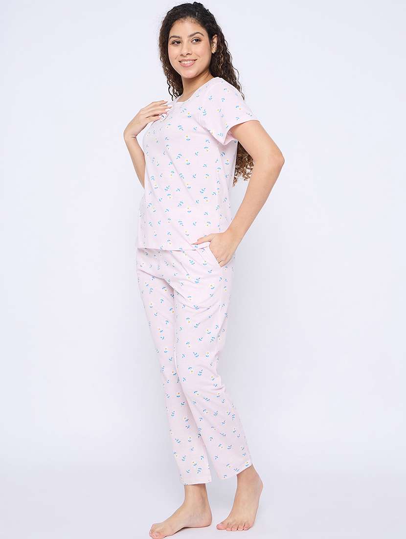 women printed nightwear pyjama set - 21765289 -  Standard Image - 1