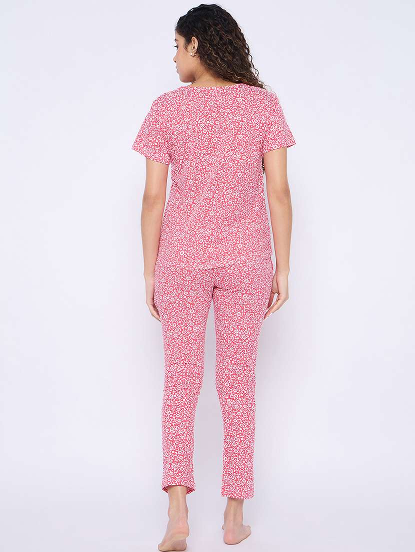 women printed nightwear pyjama set - 21765290 -  Standard Image - 4